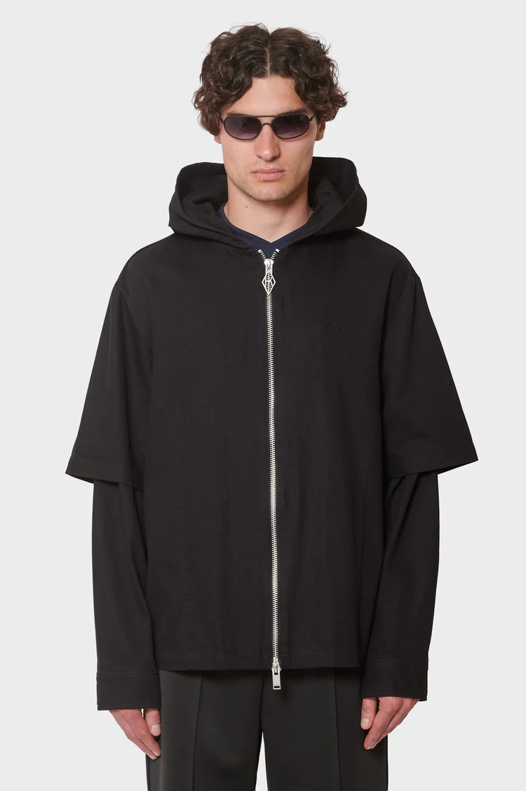meskie#@Bluza HOODED SHIRT czarna