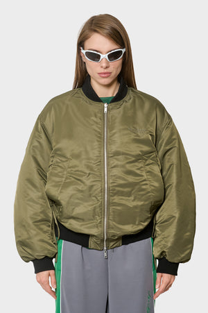 damskie#@Kurtka REVERSIBLE BOMBER zielona