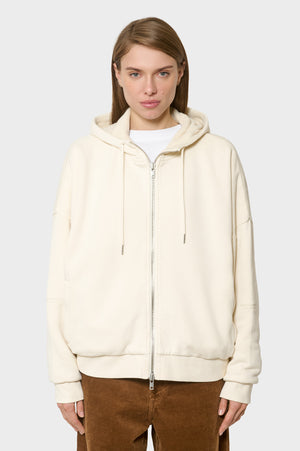 damskie#@Kurtka DOUBLE LAYERED HOODIE kremowa