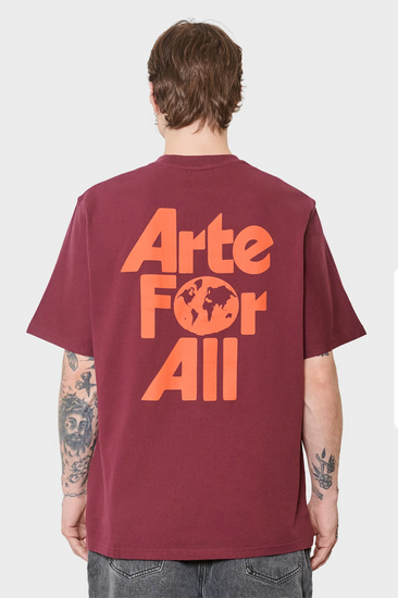 meskie#@Koszulka ARTE FOR ALL bordowa