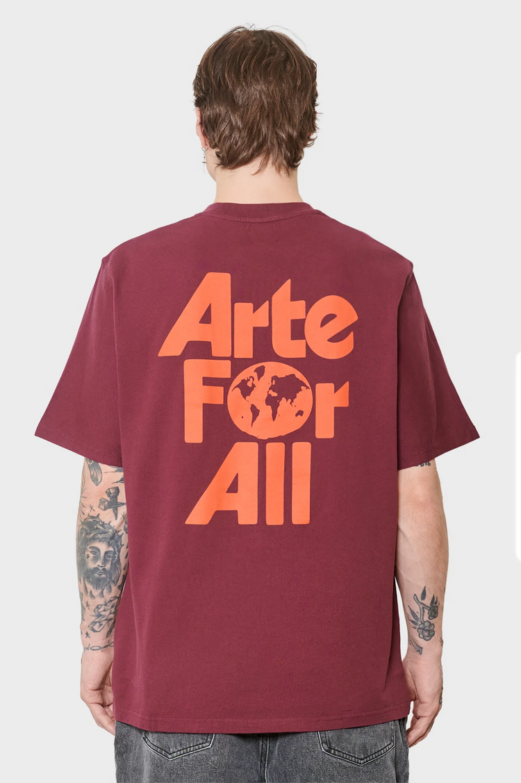 meskie#@Koszulka ARTE FOR ALL bordowa