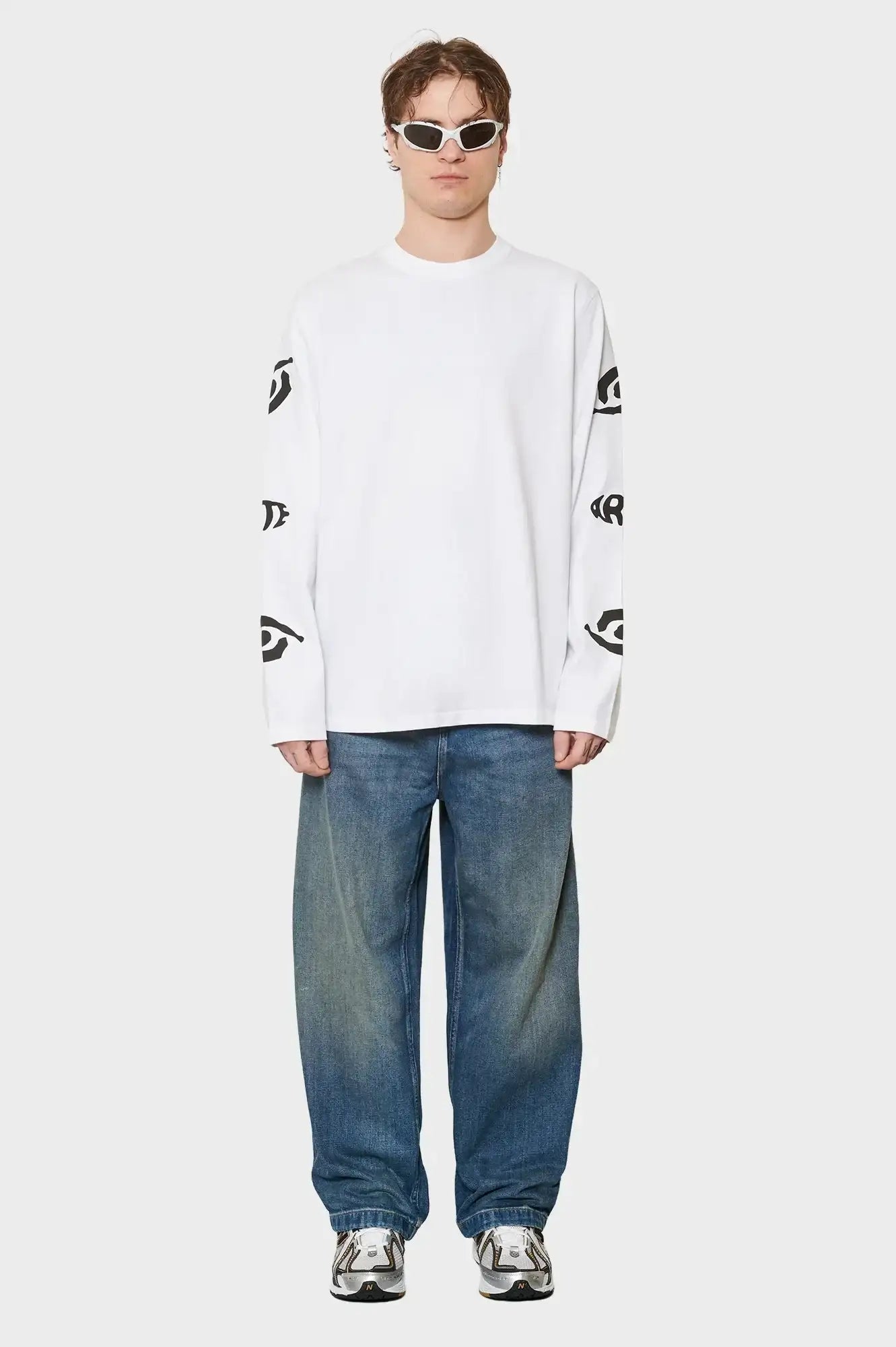 meskie#@Longsleeve EYE SLEEVE biały