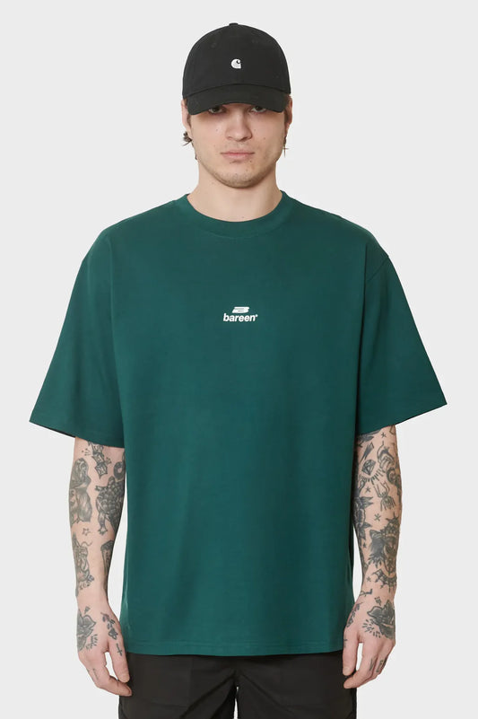 meskie#@Koszulka BOX FIT T-SHIRT zielona