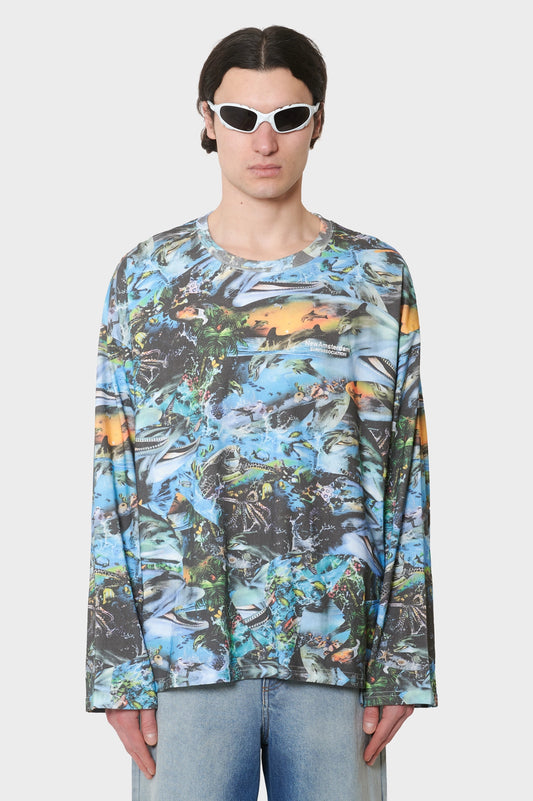 meskie#@Longsleeve DOLPHIN printowy