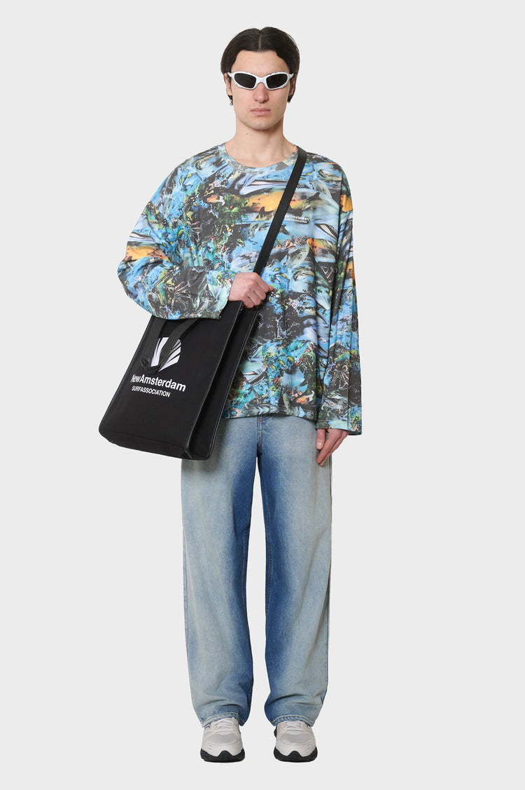 meskie#@Longsleeve DOLPHIN printowy