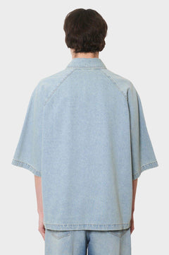 Koszula LYOCELL SHORT SLEEVES niebieska