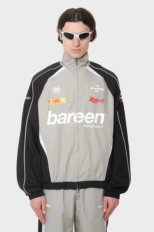 meskie#@Kurtka OVERSIZE TRACK JACKET szara
