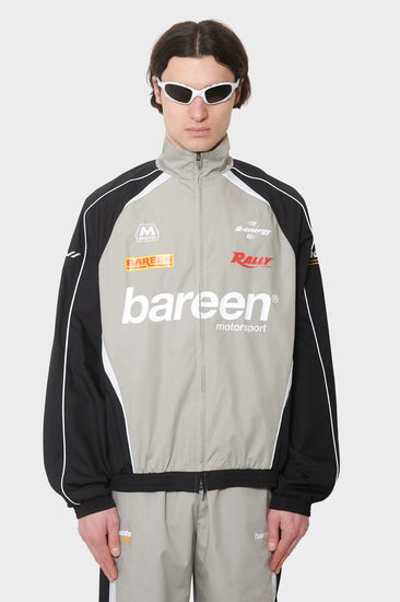 meskie#@Kurtka OVERSIZE TRACK JACKET szara