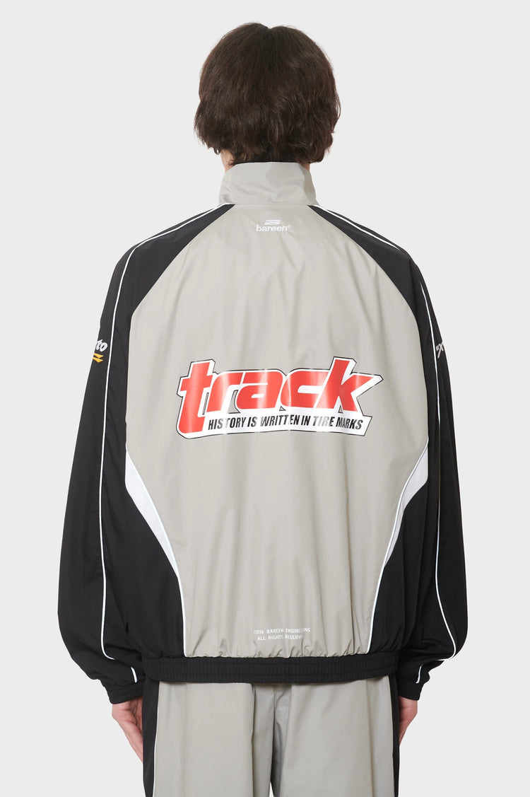 meskie#@Kurtka OVERSIZE TRACK JACKET szara