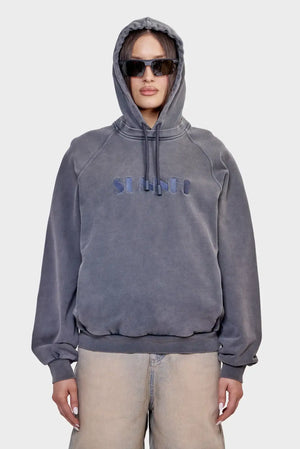 damskie#@Bluza DOUBLE HOODIE szara