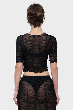Top MESH DRAPE czarny