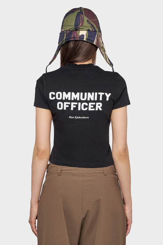 Koszulka OFFICER PRINTED SLIM TEE czarna