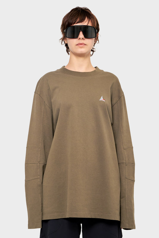 damskie#@Longsleeve LOGO oliwkowy