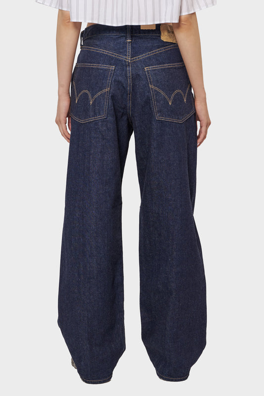 damskie#@Spodnie WIDE PANT granatowe