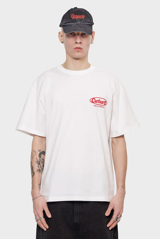 meskie#@Koszulka MULTI LOGO biała