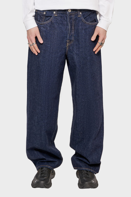 meskie#@Spodnie WIDE PANT granatowe