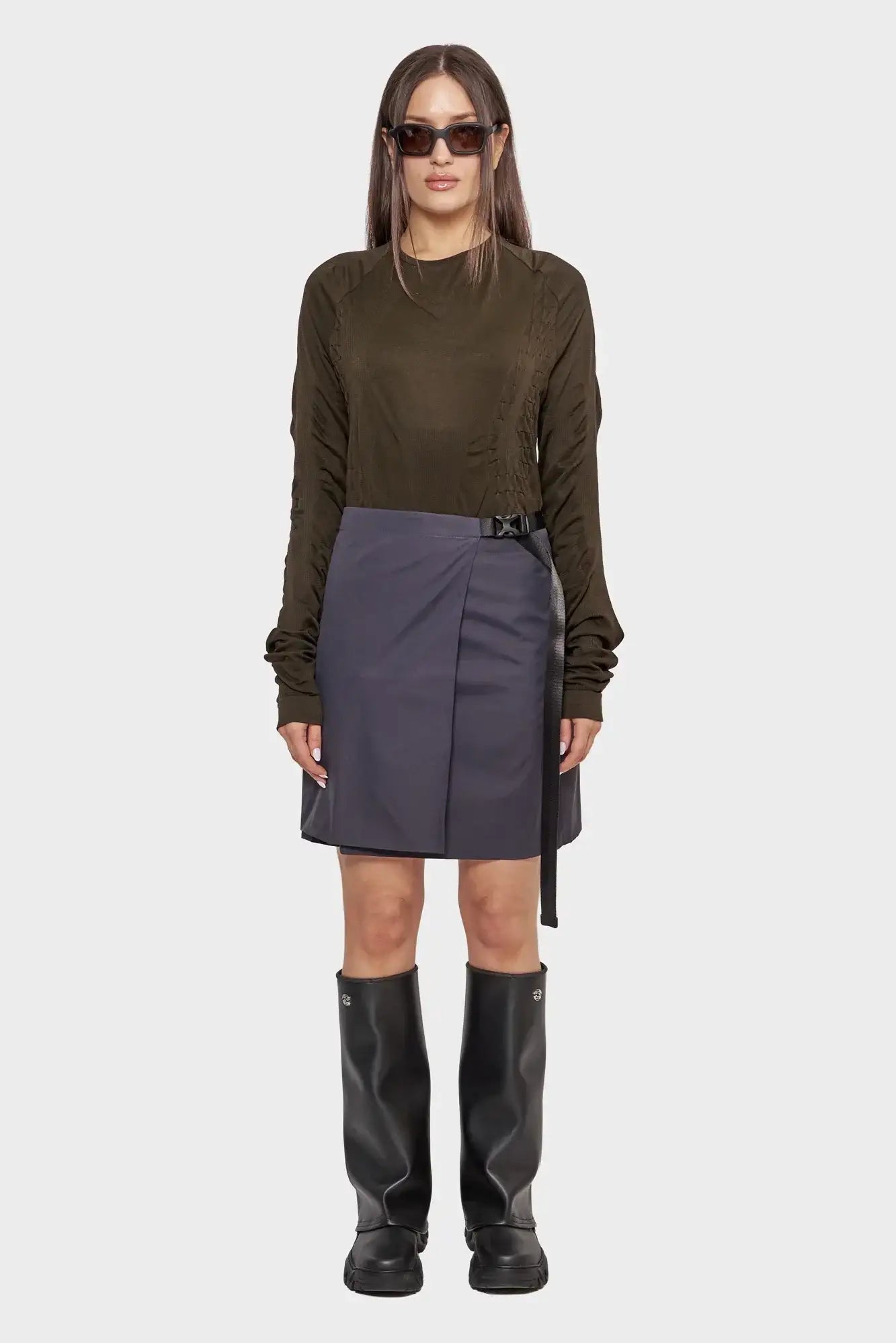 damskie#@Bluza 3D KNIT brązowa