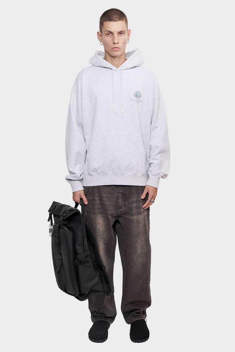 meskie#@Bluza LOGO HOODIE popielaty