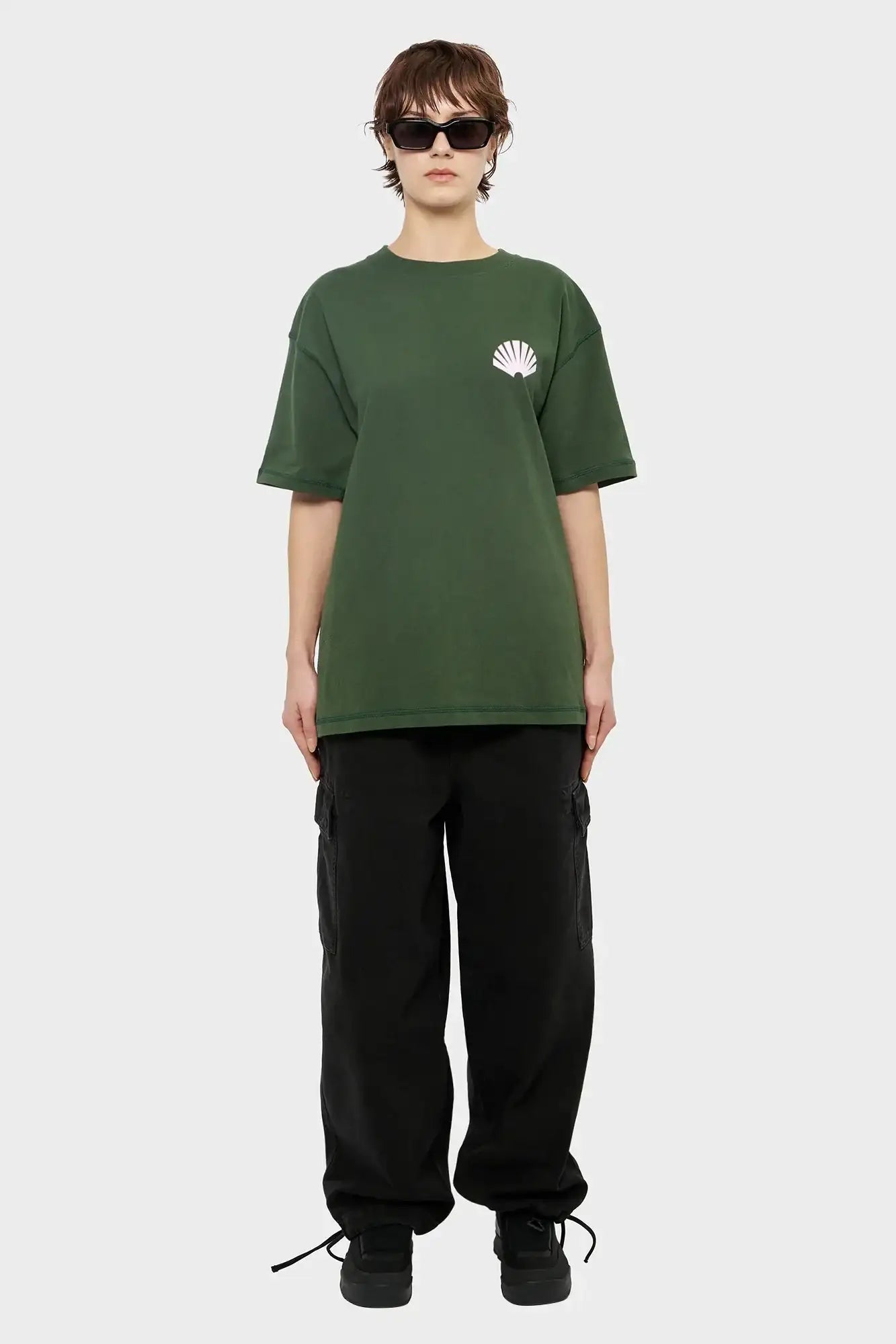 damskie#@Koszulka LOGO TEE KOMBU zielona