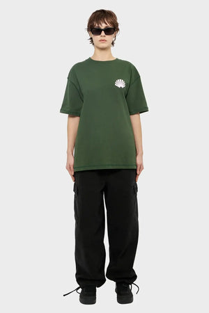 damskie#@Koszulka LOGO TEE KOMBU zielona