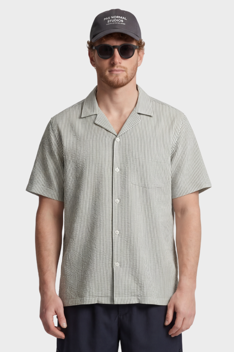 Koszula PEER SEERSUCKER niebiesko-szara