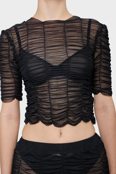 Top MESH DRAPE czarny