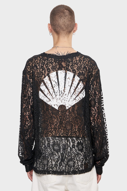 meskie#@Longsleeve LACE LOGO LONGSLEEVE czarny