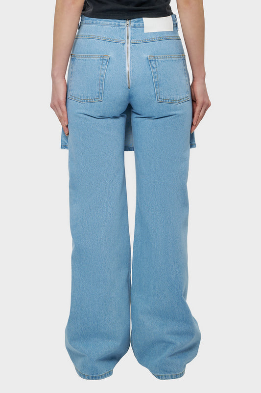 SKIRT DETAIL trousers light blue
