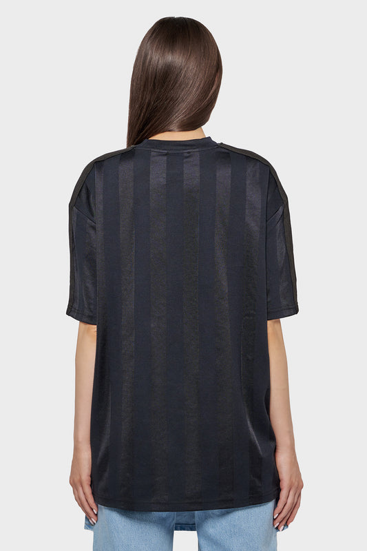 damskie#@Koszulka FOOTBALL JERSEY TEE czarna