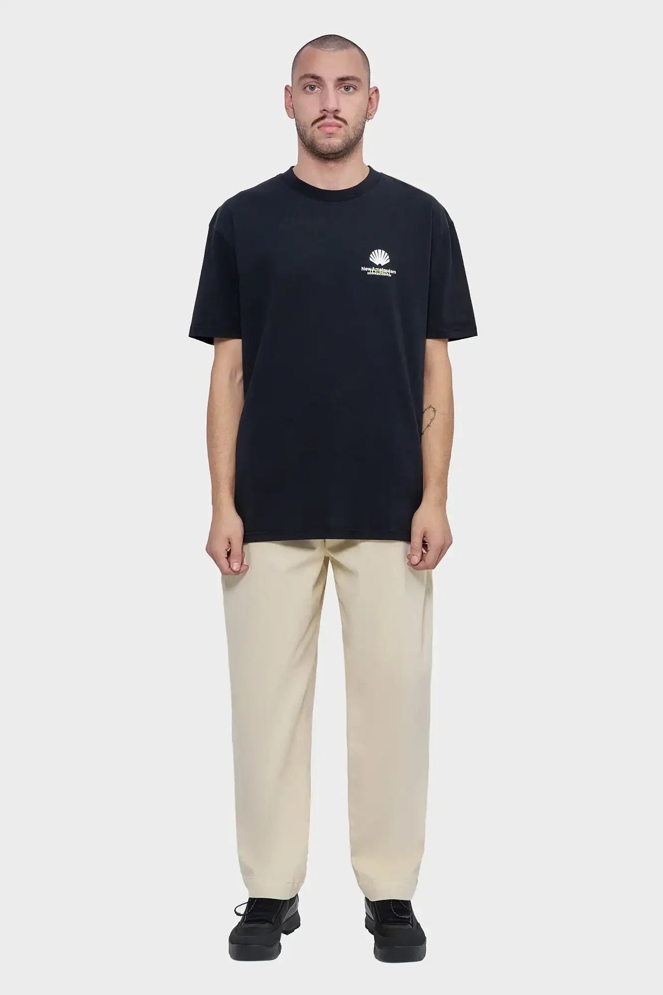 meskie#@Koszulka LOGO TOURIST TEE czarna