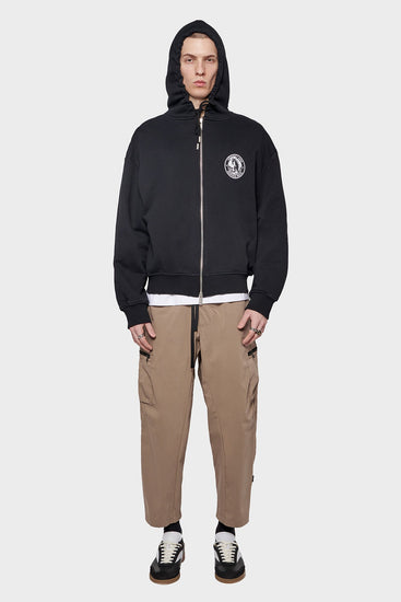 meskie#@Bluza OFFICER PRINTED HOODIE czarna