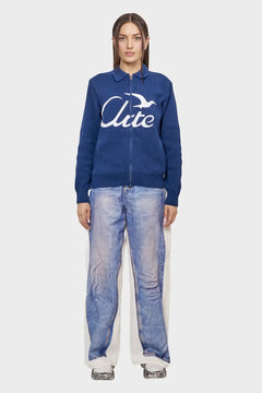 Sweter BIRD LOGO granatowy
