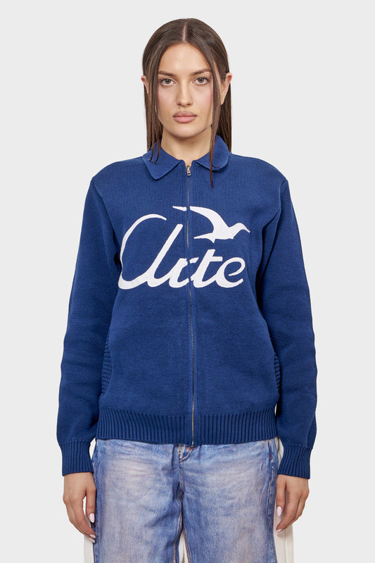 damskie#@Sweter BIRD LOGO granatowy