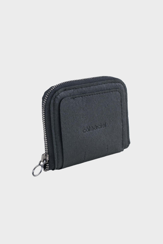 WALLET & PURSE ZIPPERED black wallet