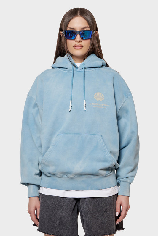damskie#@Bluza LOGO HOODIE SWEATER niebieska