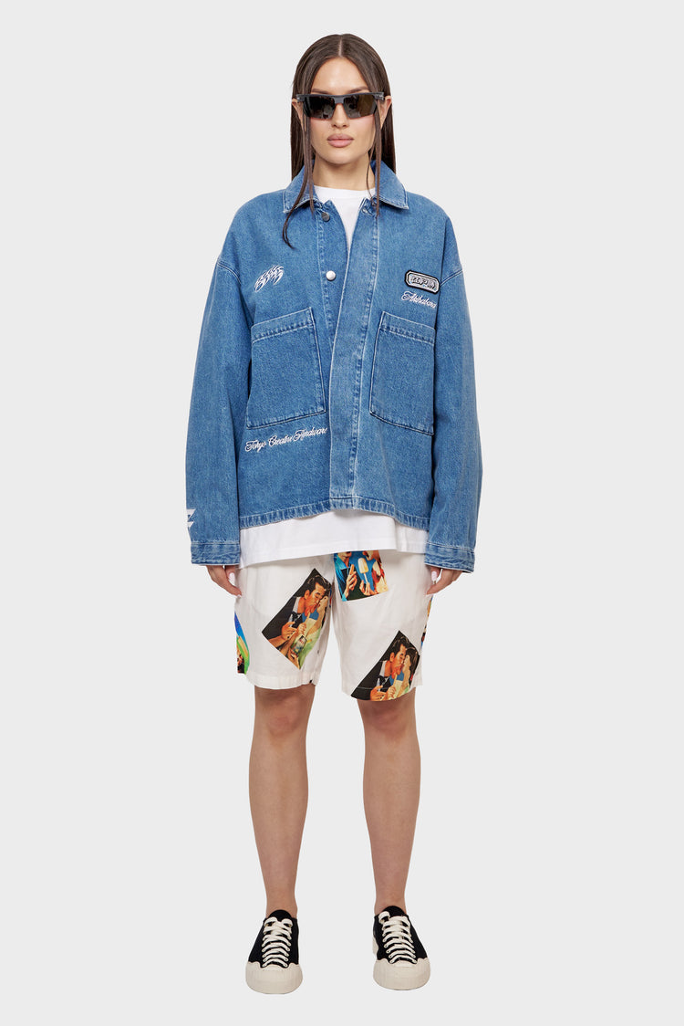 damskie#@Kurtka OSHINO UNIFORM JACKET niebieska