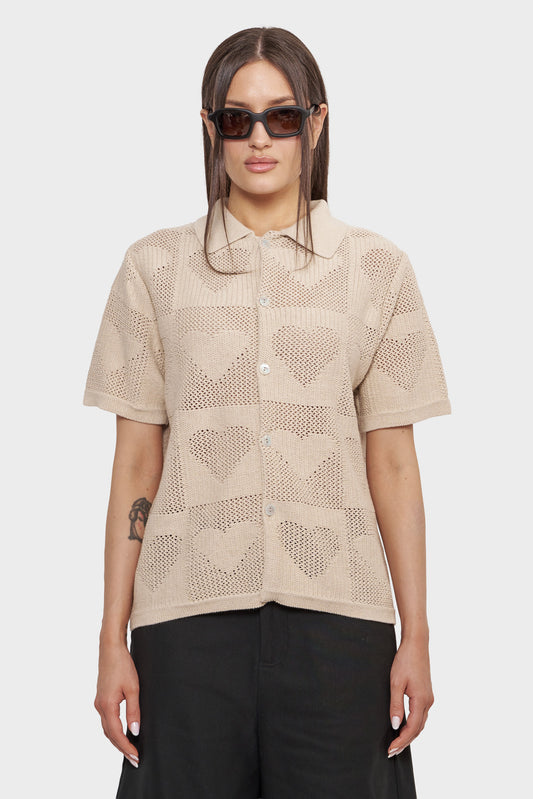 damskie#@Sweter CUPID'S NET beżowy