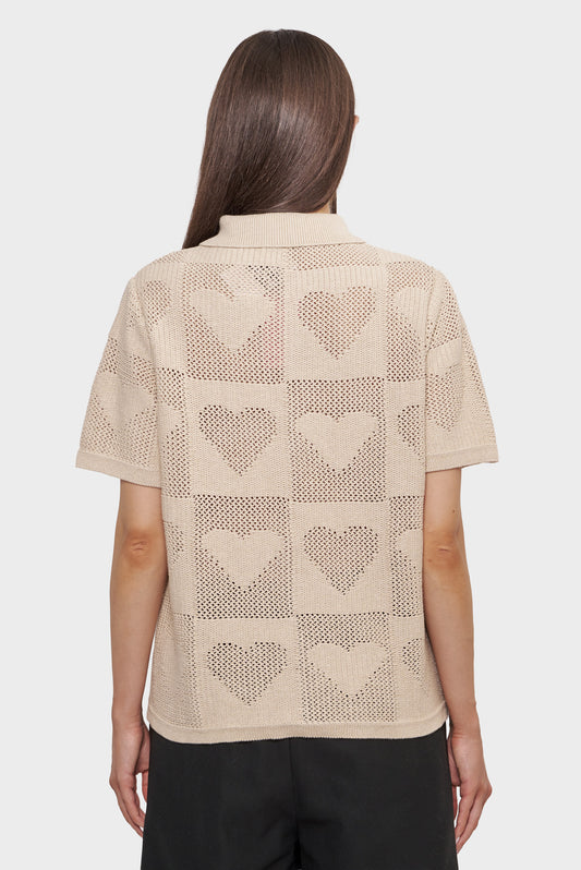 damskie#@Sweter CUPID'S NET beżowy