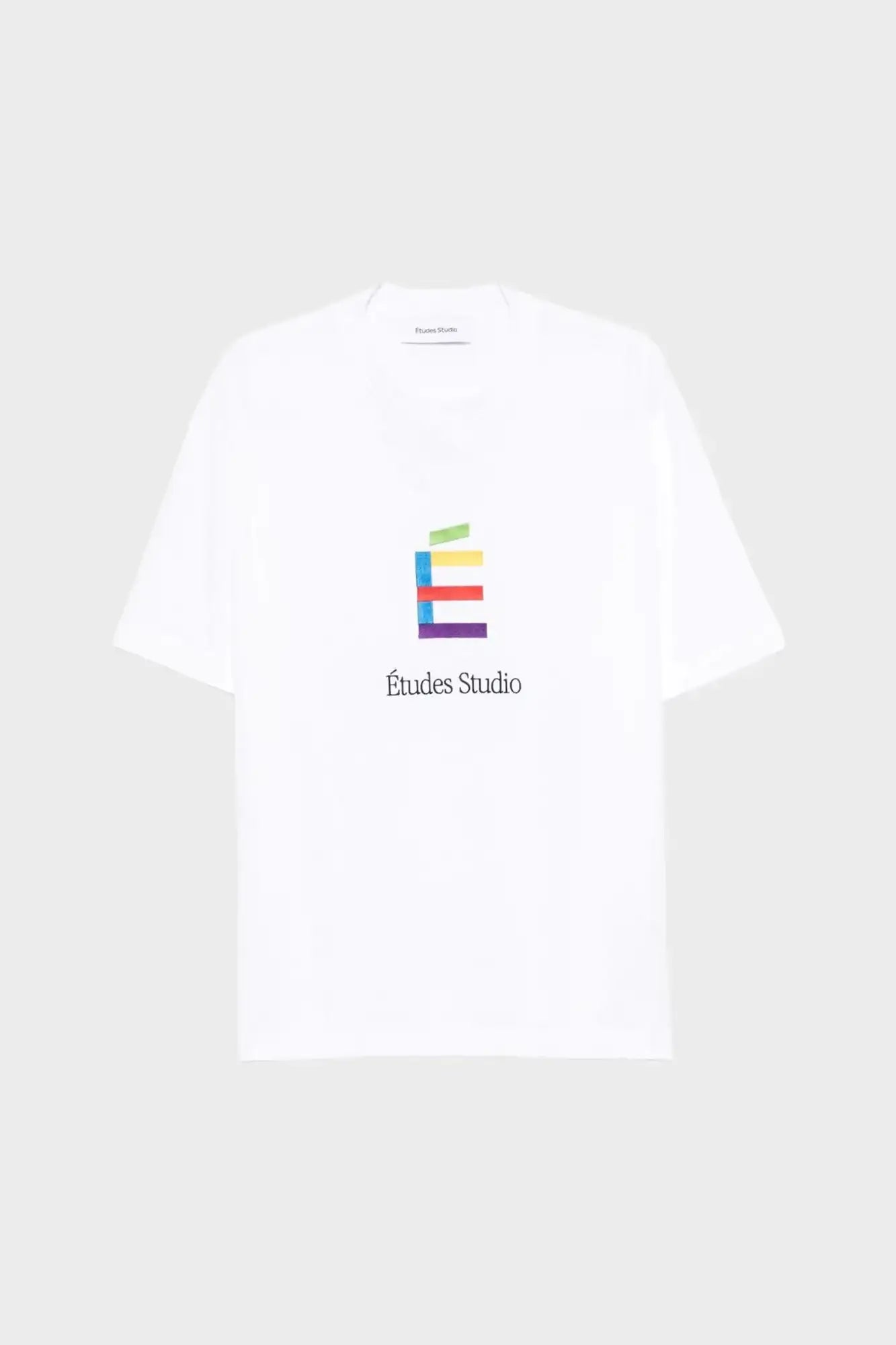 RELAX T-SHIRT RAINBOW E white