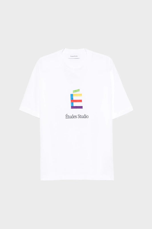 Koszulka RELAX T-SHIRT RAINBOW E biała