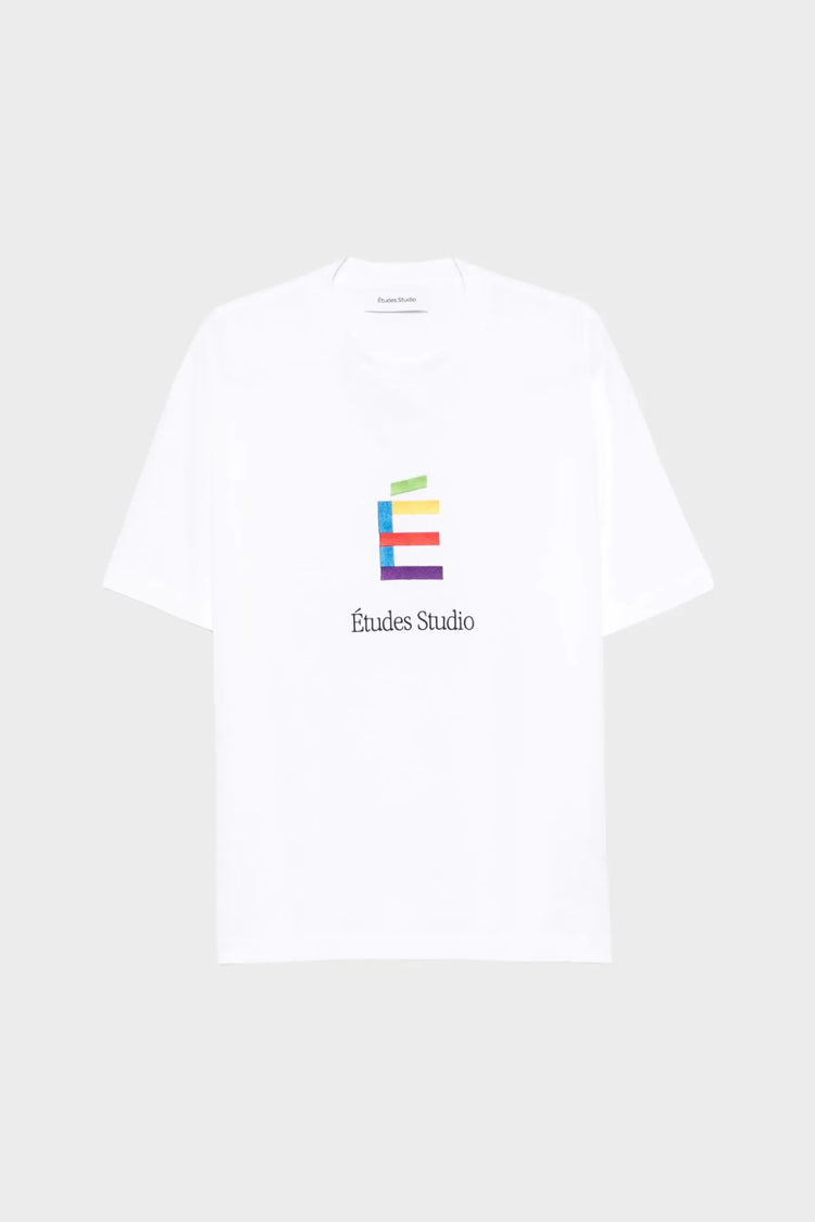 Koszulka RELAX T-SHIRT RAINBOW E biała