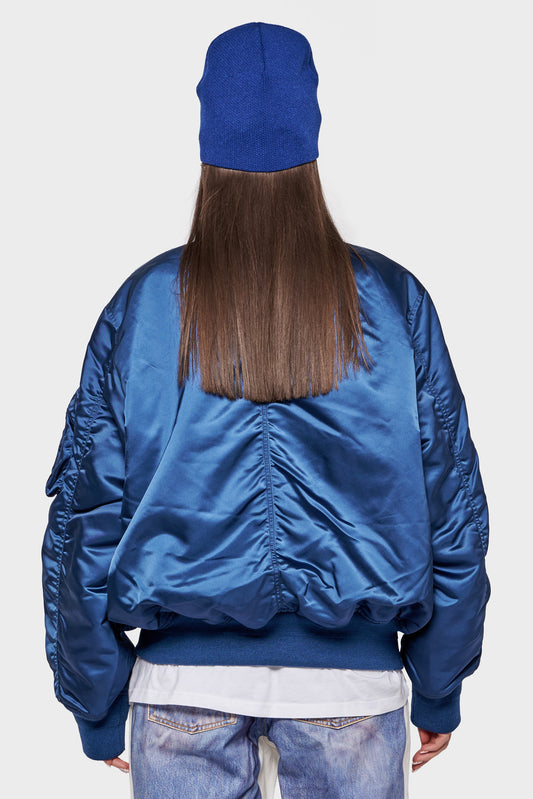 damskie#@Kurtka NYLON BOMBER granatowa