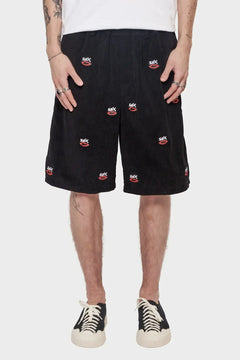 Szorty SEX LOGO AOP EMBROIDERED czarne