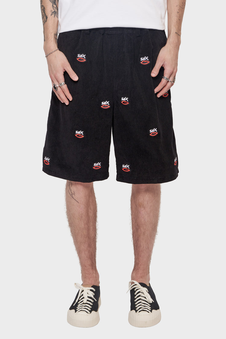 meskie#@Szorty SEX LOGO AOP EMBROIDERED czarne