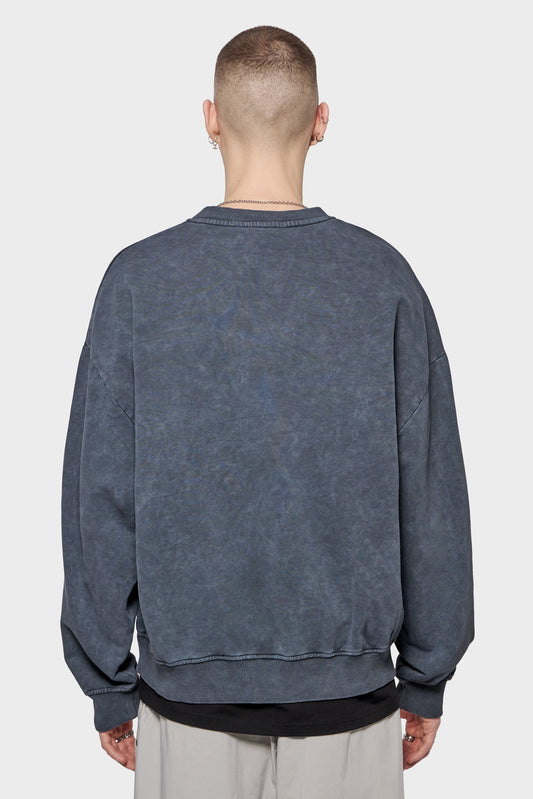 meskie#@Bluza CITIZEN PRINTED CREWNECK szara