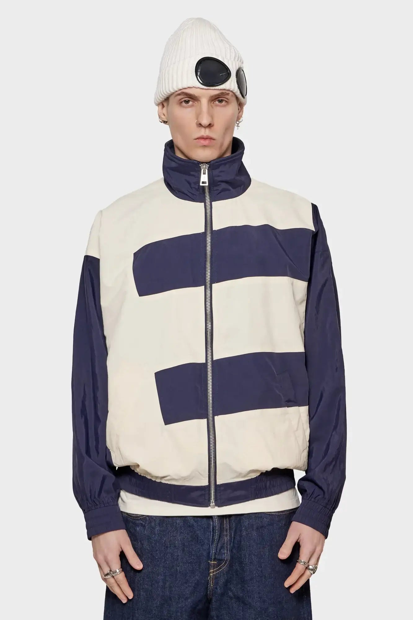 Kurtka TRACKSUIT JACKET Biało-granatowa