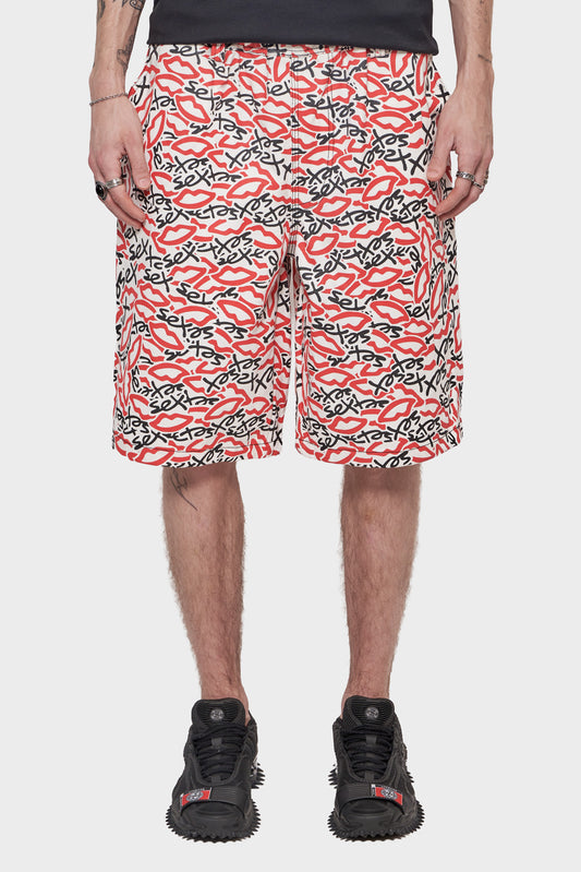 meskie#@Szorty SEX CAMO białe
