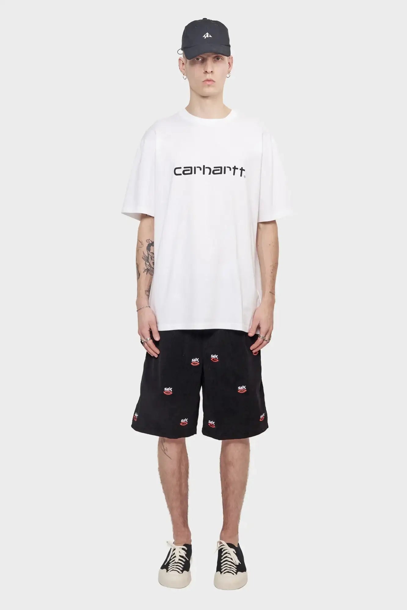 meskie#@Szorty SEX LOGO AOP EMBROIDERED czarne