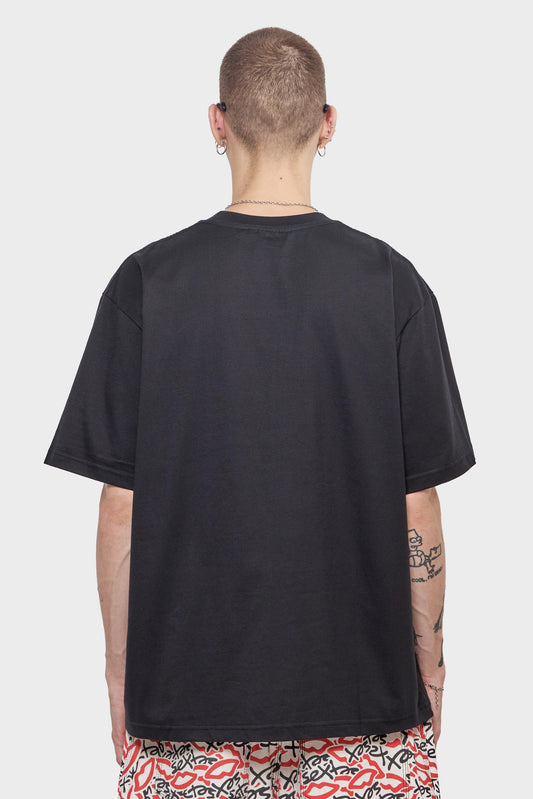 meskie#@Koszulka MINI EMBROIDERED LOGO czarna