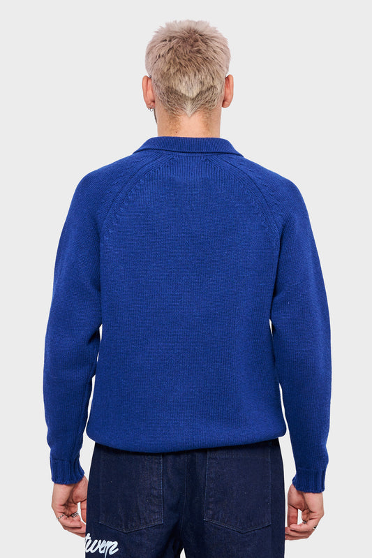 meskie#@Sweter FOOTBALL KNIT niebieski
